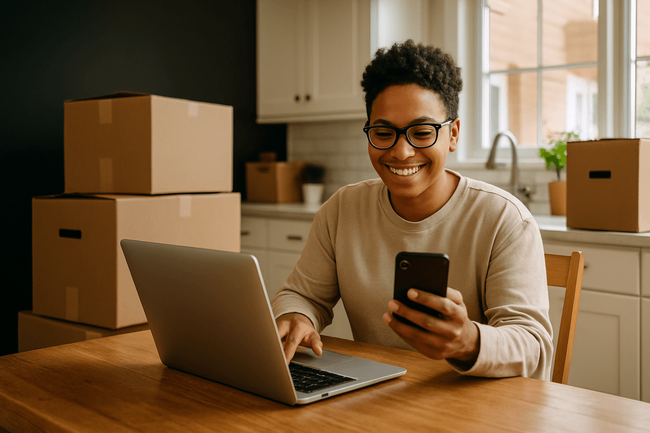 Inclusive digital experience with accessible moving resources on laptop and mobile devices
