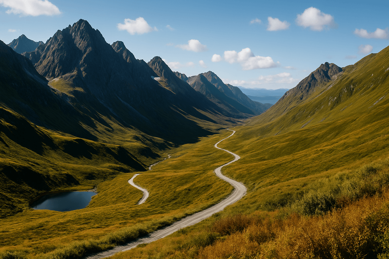 Hatcher Pass scenic view near Wasilla