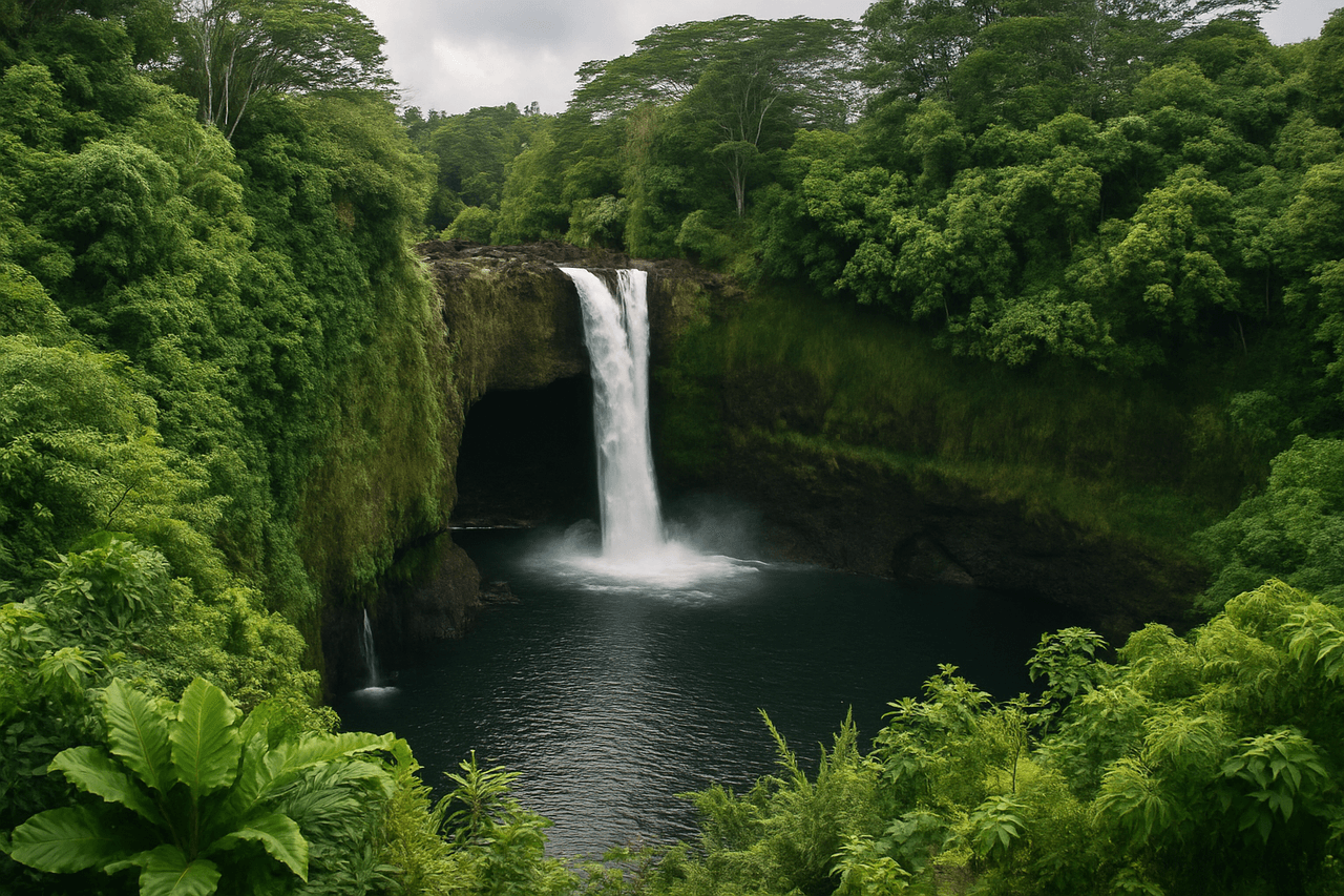 Hilo movers near Rainbow Falls, Liliuokalani Park, and Mauna Loa