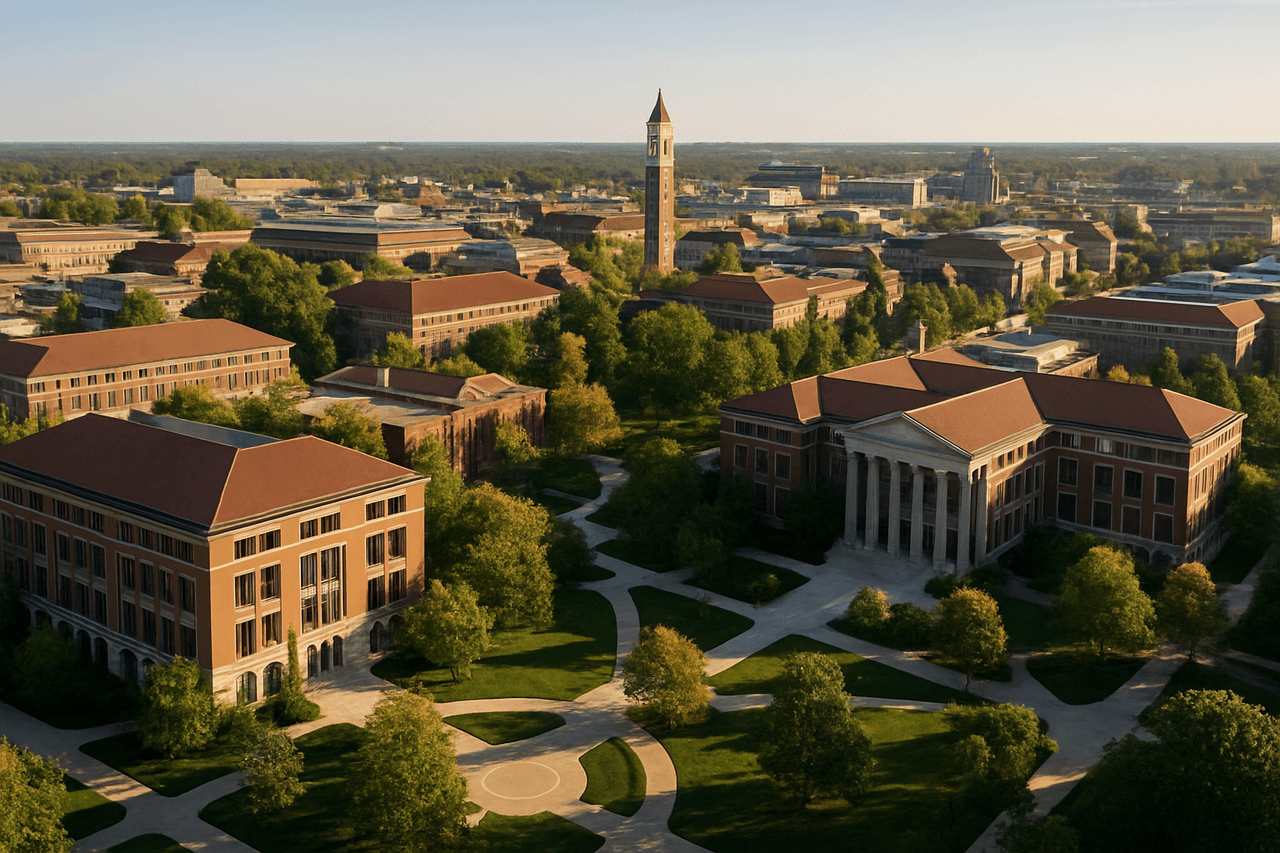 Purdue University campus in Lafayette