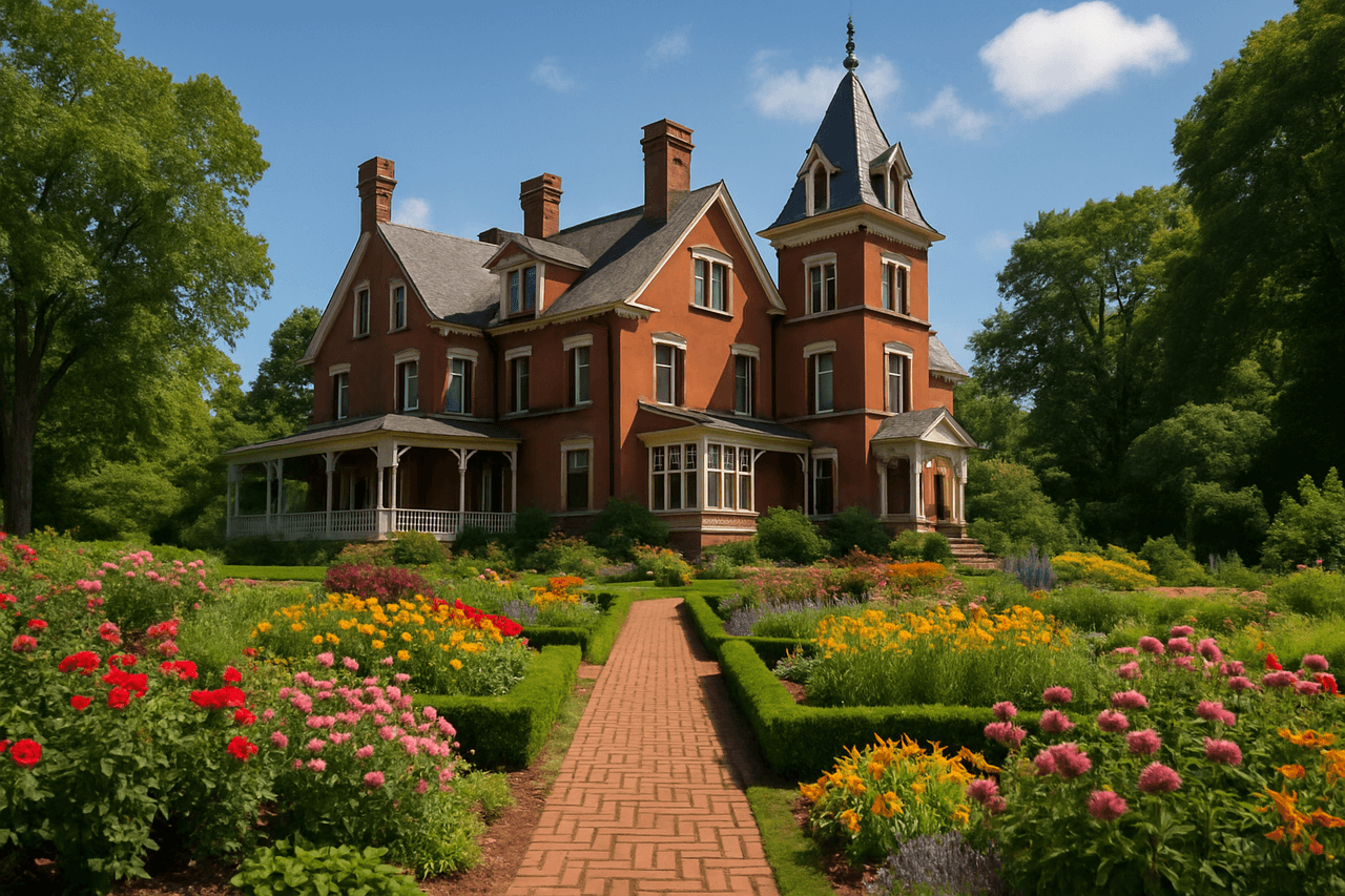 Downtown Cedar Rapids Iowa — Historic Brucemore mansion in Cedar Rapids