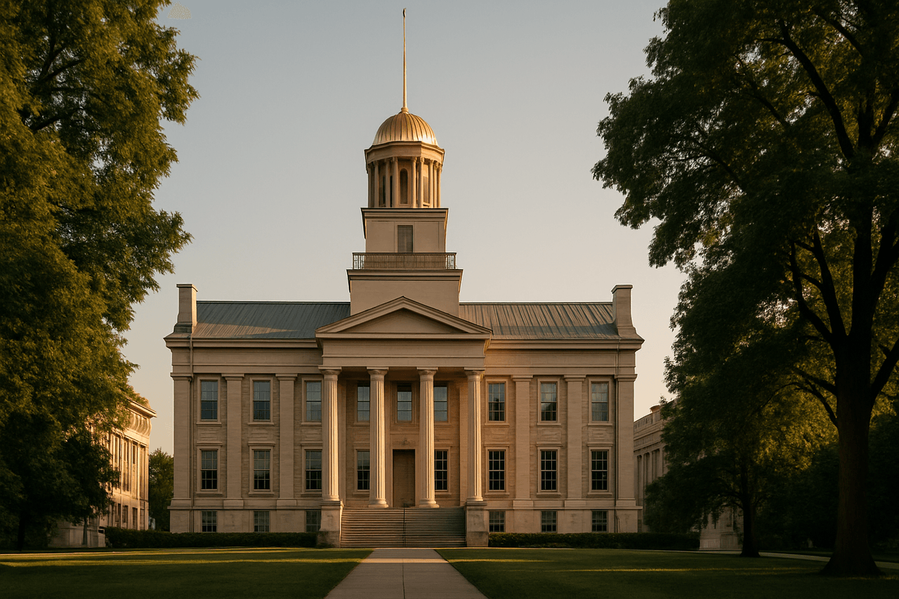Northside Iowa City Iowa — Old Capitol Building in Iowa City