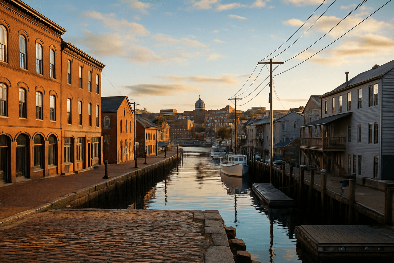 Portland, ME - Old Port district with historic charm