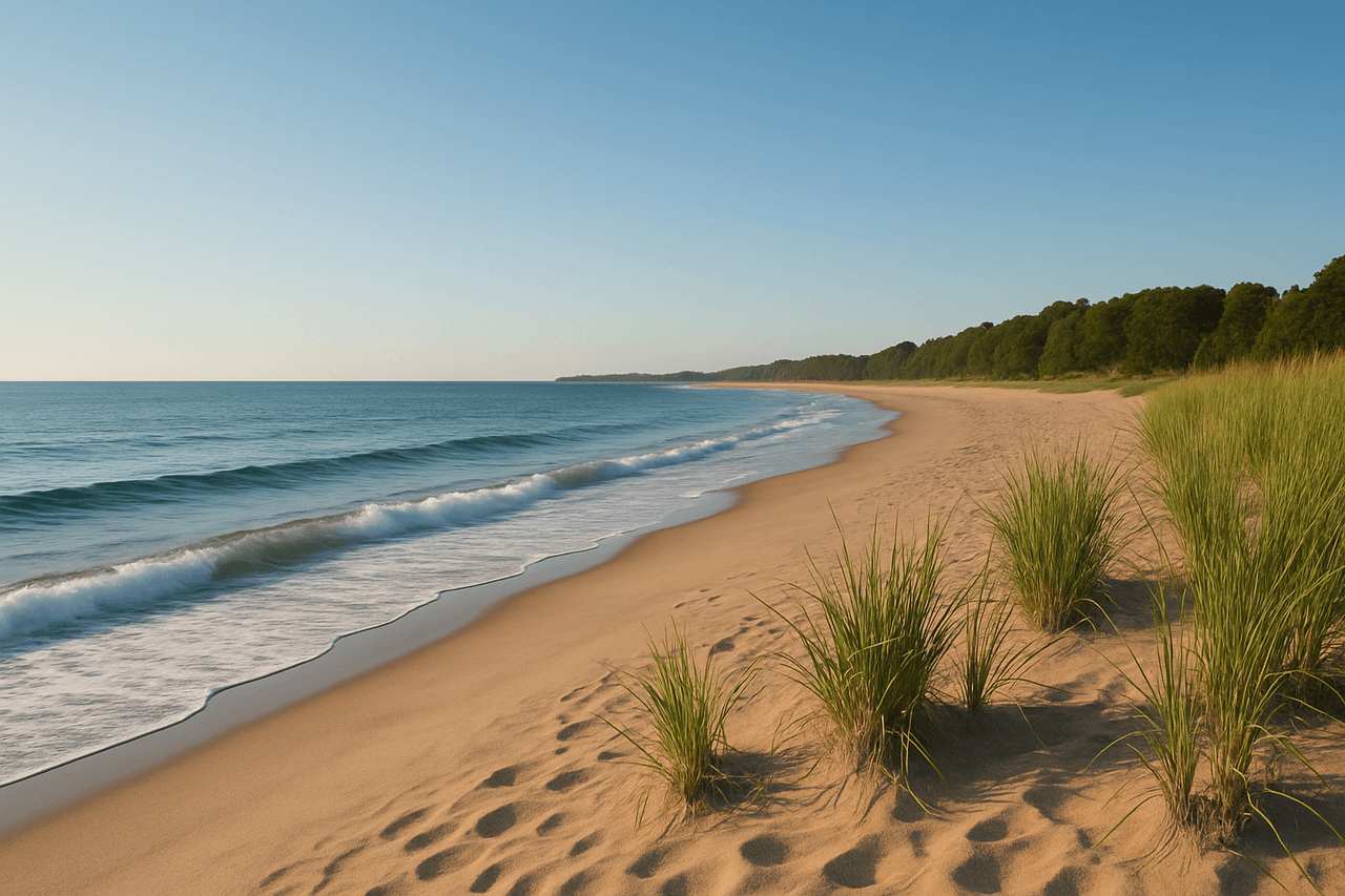 Downtown Saco Maine — Saco, ME - Ferry Beach State Park with sandy shores