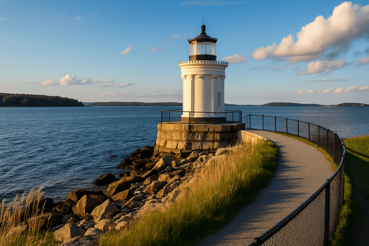 South Portland, ME - Bug Light Park with lighthouse