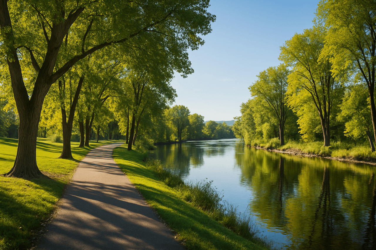 Laurel's Riverfront Park with scenic views and trails