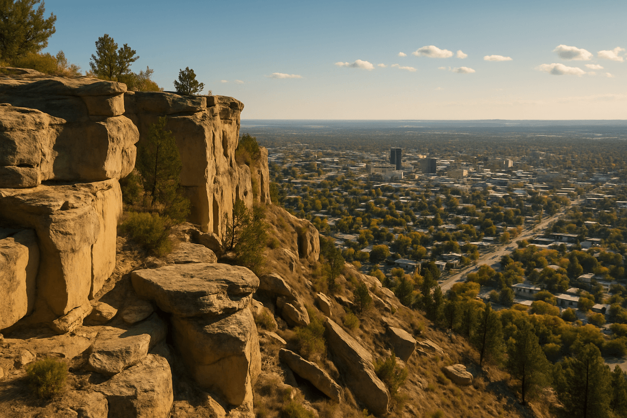 Billings, Montana with the Rims in the background