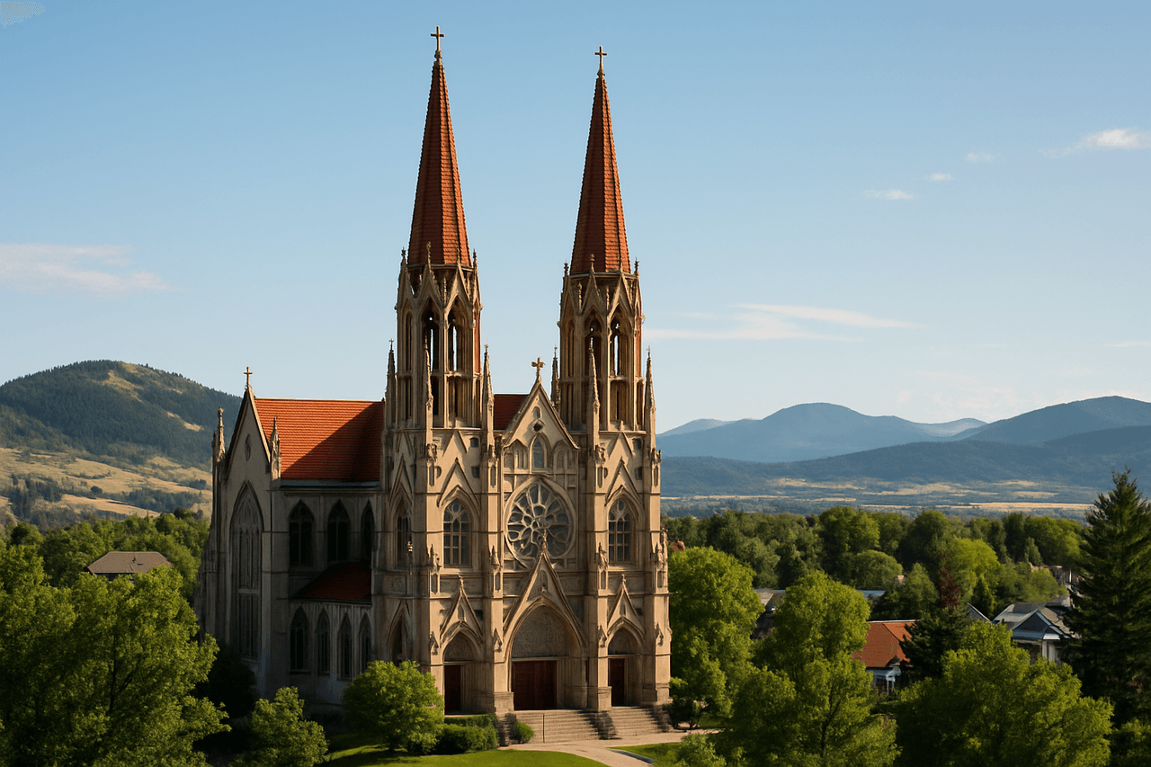 Helena, Montana with the Cathedral of Saint Helena