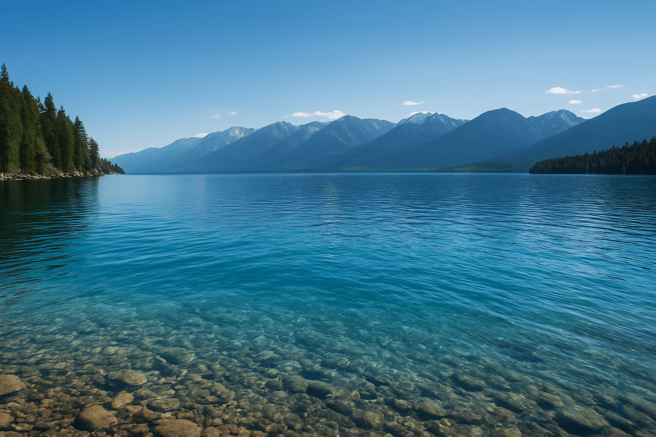 Kalispell, Montana with Flathead Lake