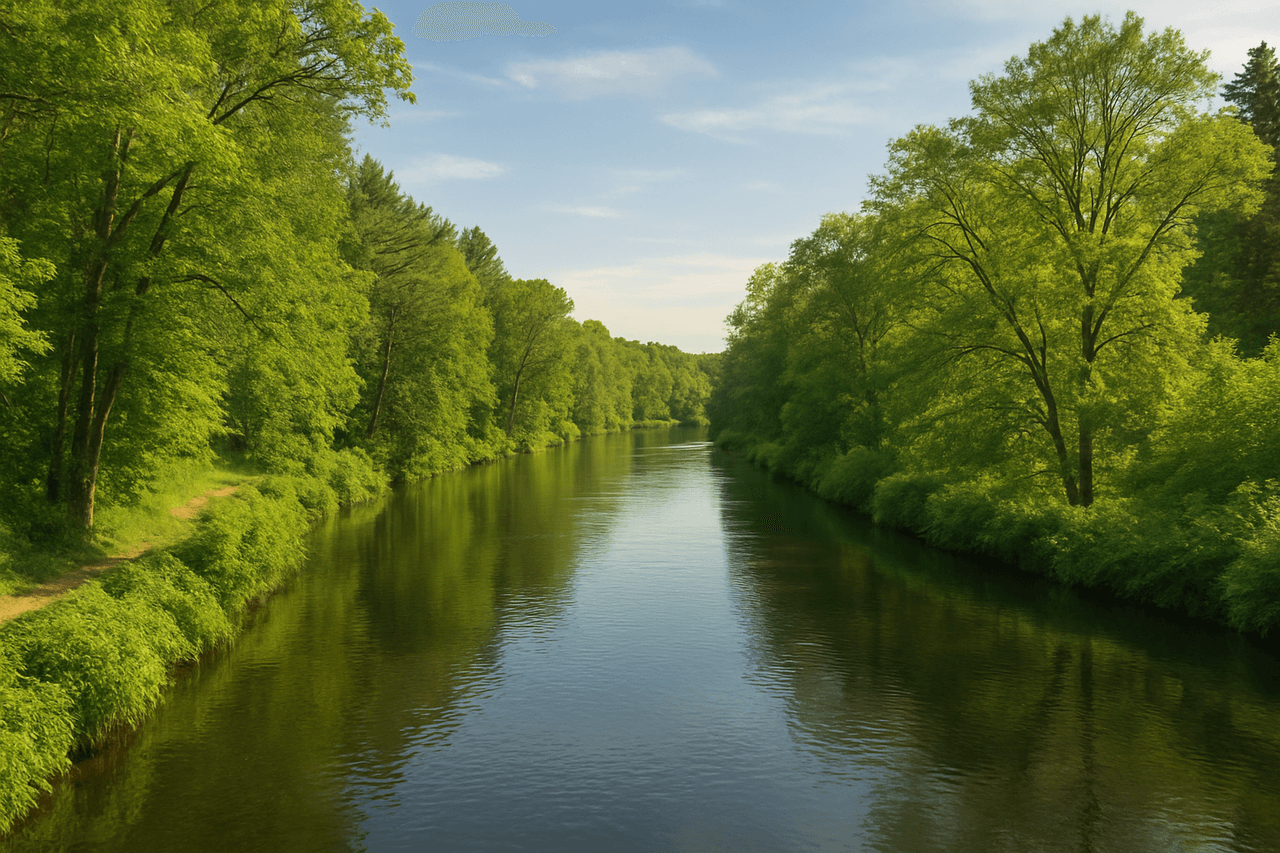 Scenic view of Mine Falls Park in Nashua, New Hampshire