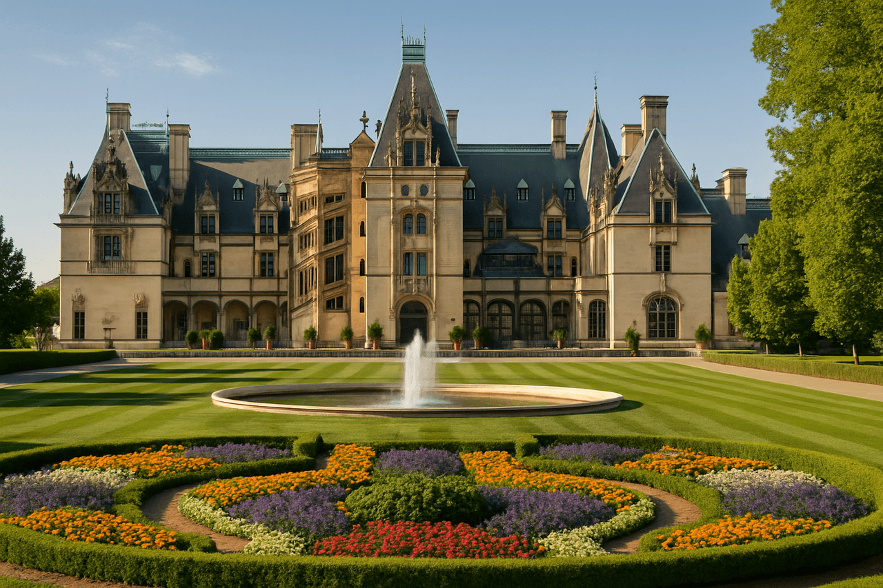 The grand Biltmore Estate in Asheville, North Carolina