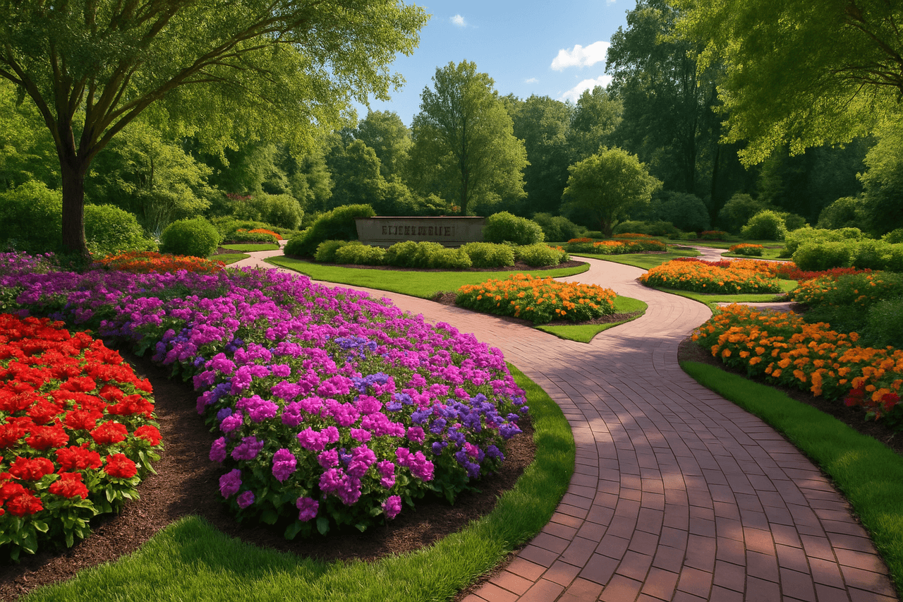 Beautiful Bicentennial Garden in Greensboro, North Carolina