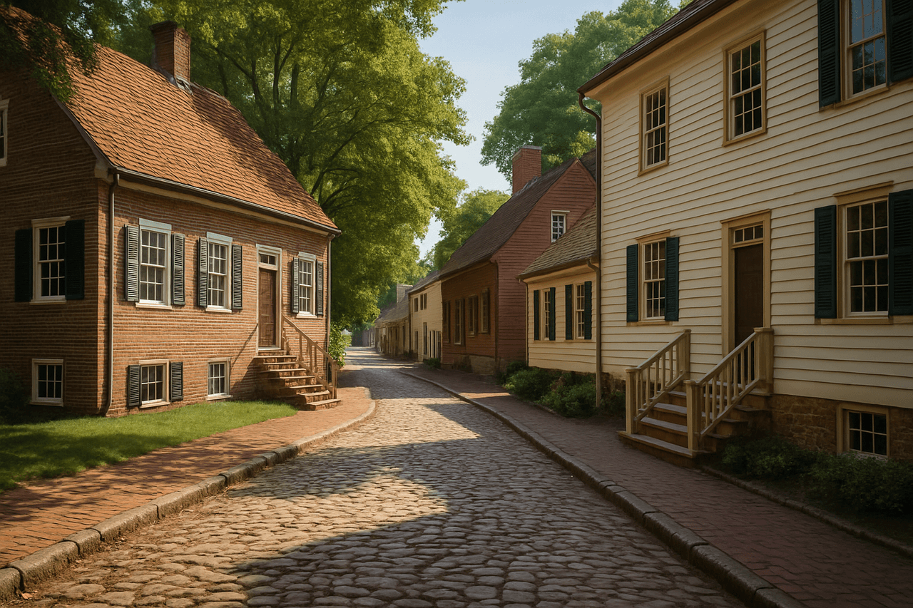 Historic Old Salem district in Winston-Salem, North Carolina