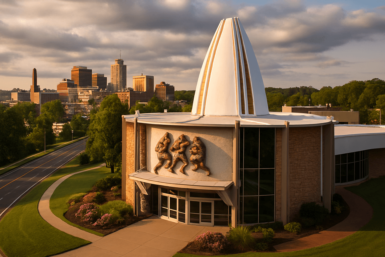 Canton, Ohio with the Pro Football Hall of Fame and McKinley Presidential Library