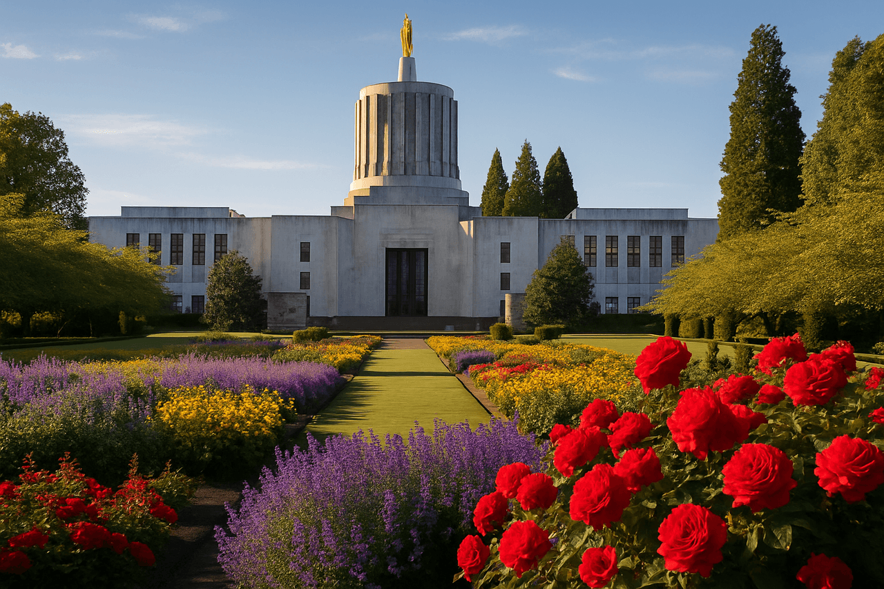 Oregon State Capitol building in Salem