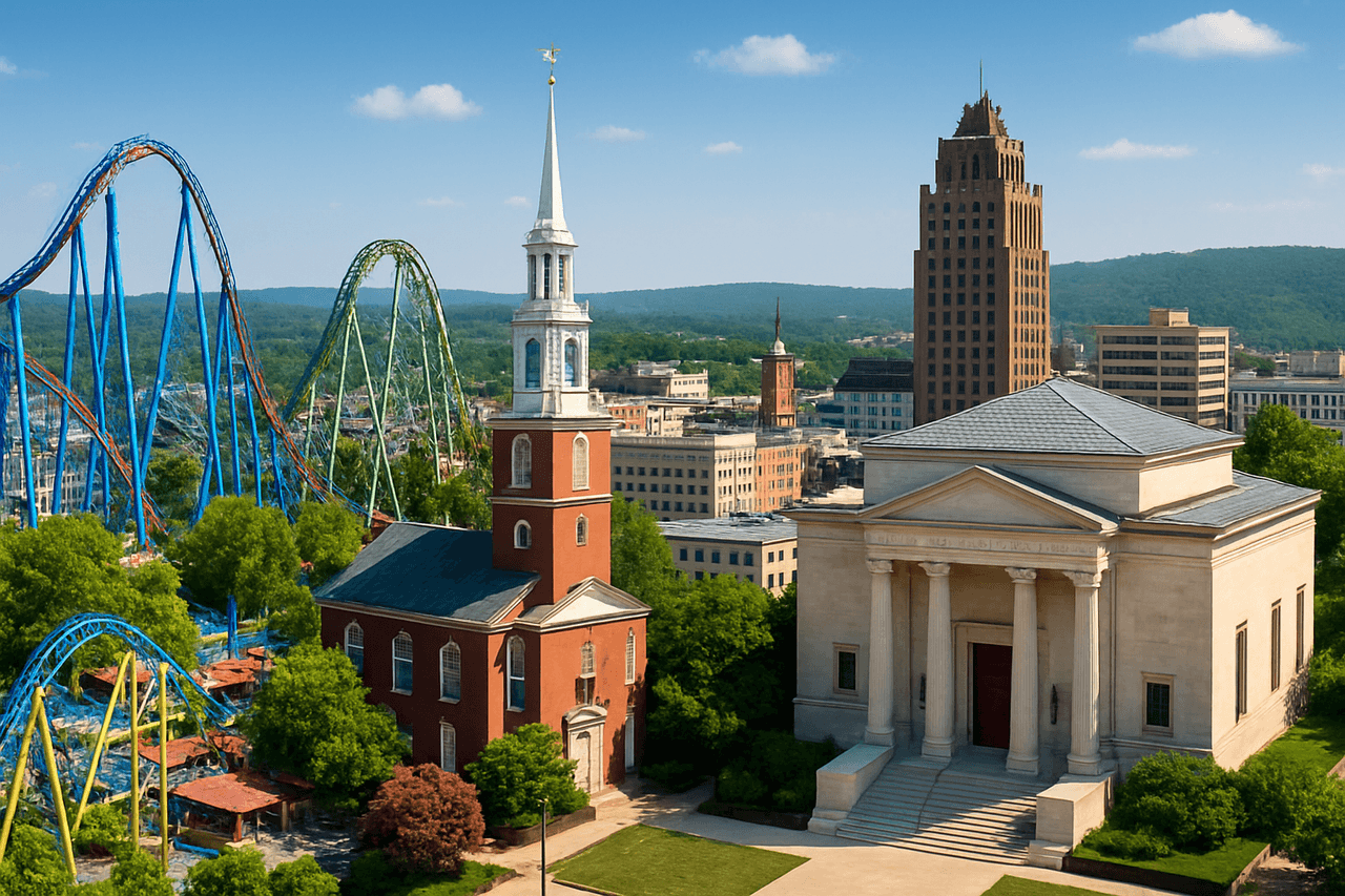 Downtown Allentown Pennsylvania — Allentown with Dorney Park and the Liberty Bell Museum