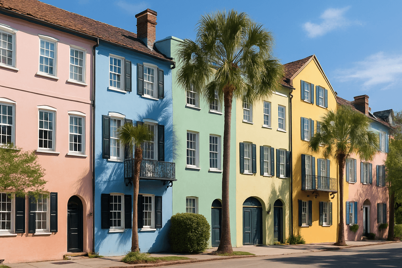 Best movers in Charleston, SC with Rainbow Row and historic architecture