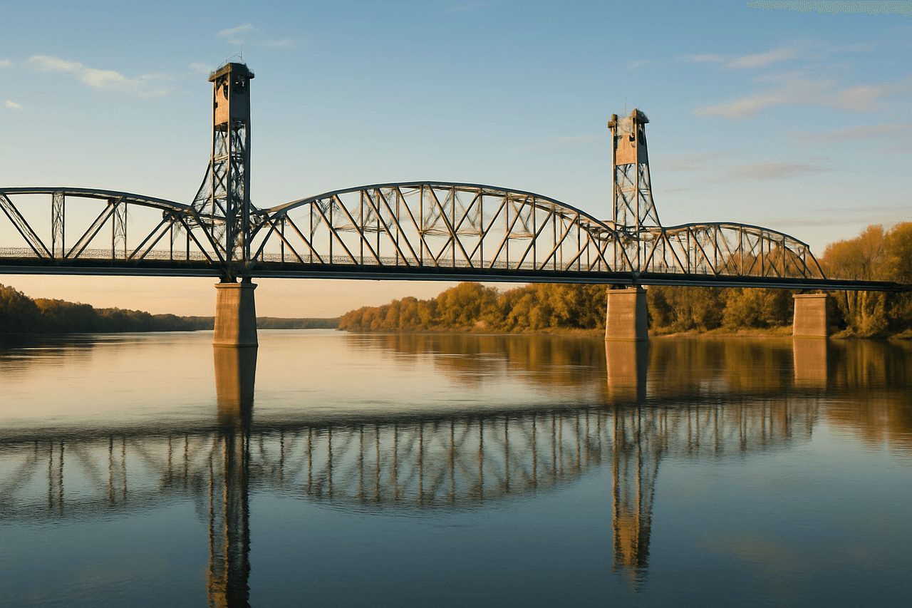 Yankton with the Meridian Bridge