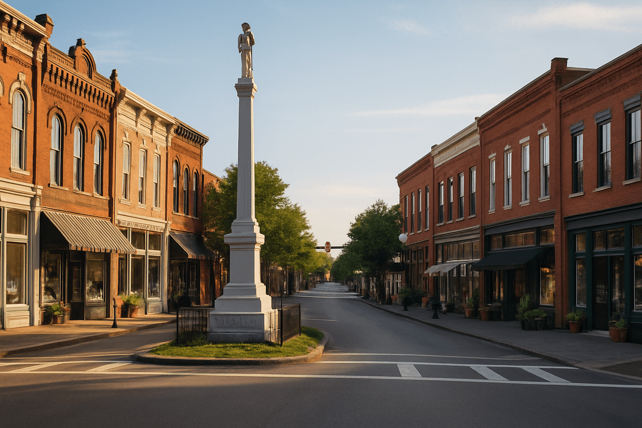 Franklin historic downtown area