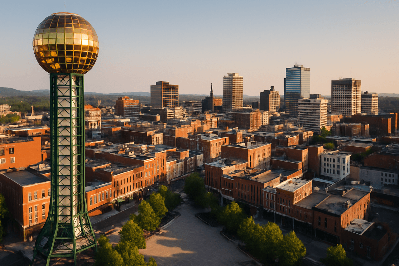 Knoxville skyline with the Sunsphere