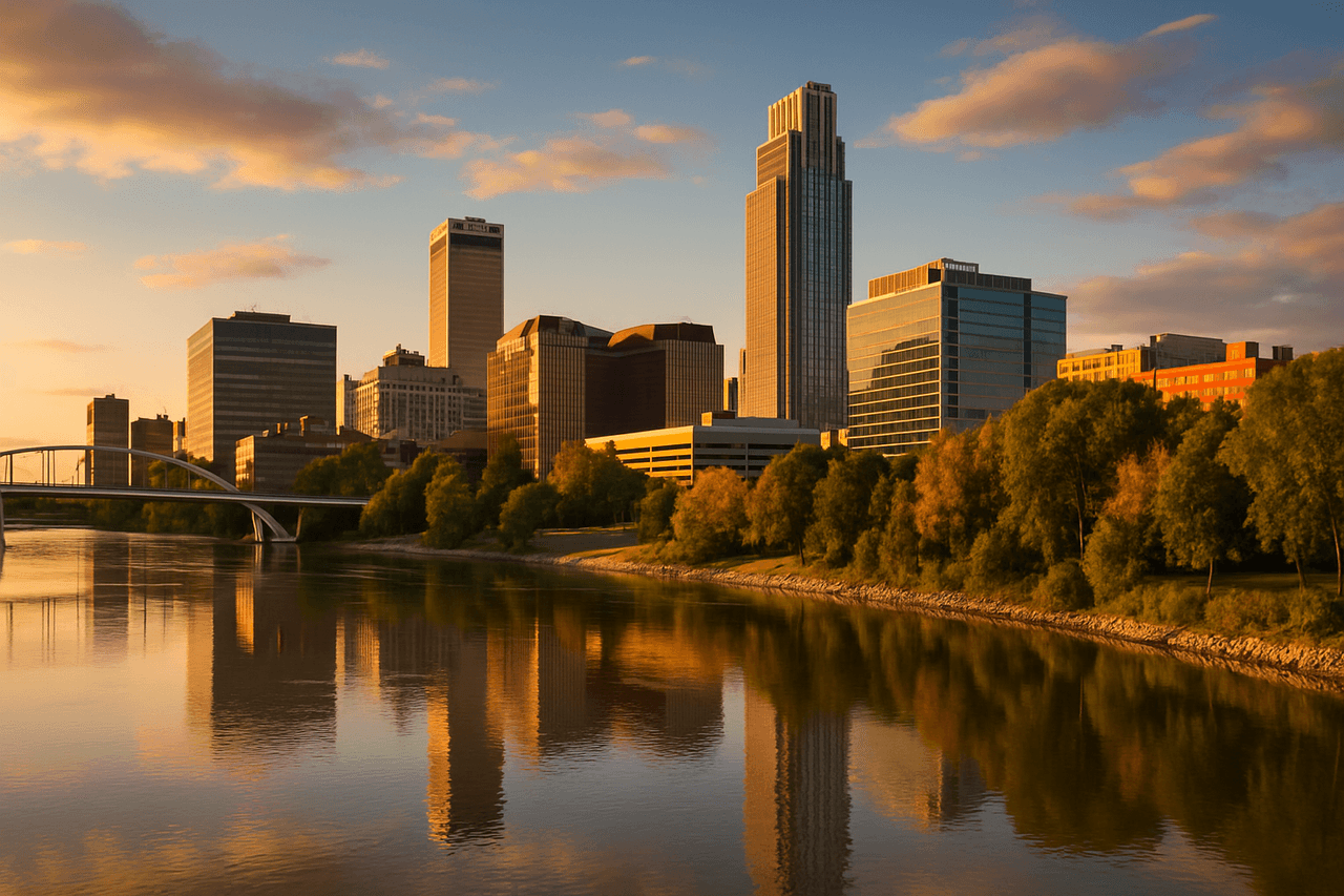 A scenic view of Nebraska's landmarks.