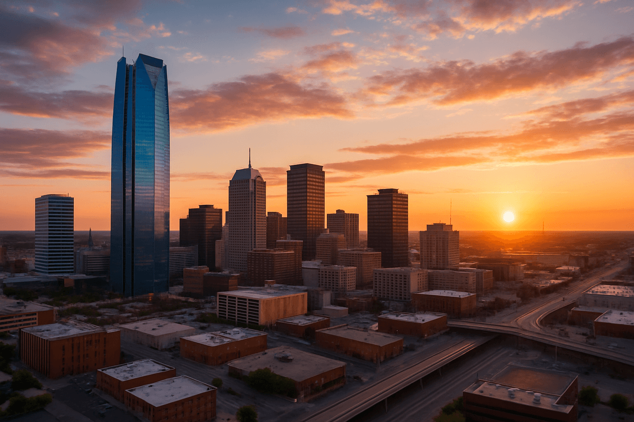 Skyline of Oklahoma City with Devon Tower