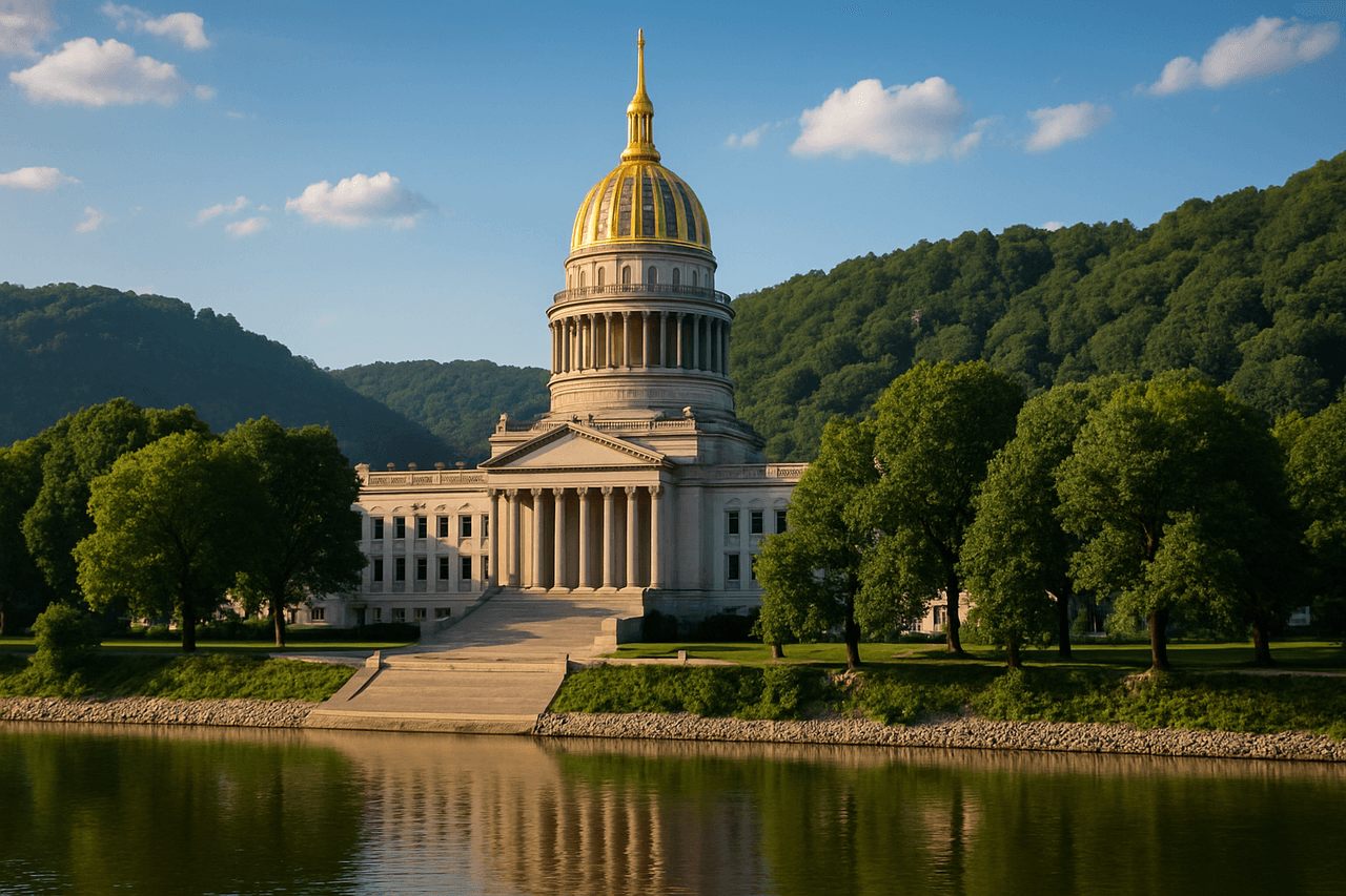 Moving truck in scenic West Virginia
