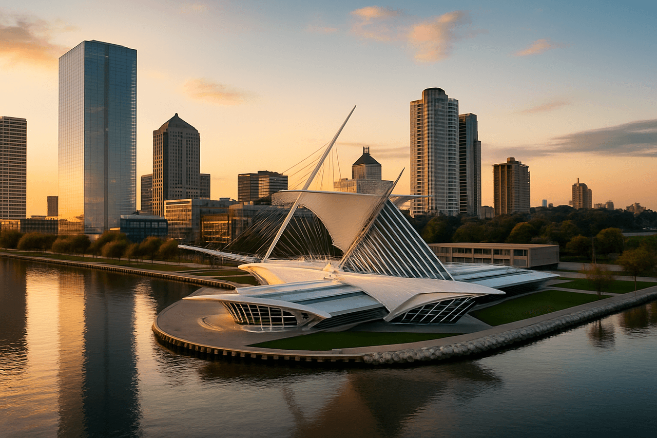 View of Wisconsin's natural landscapes and vibrant city life
