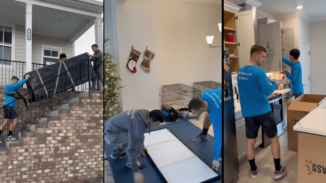 JustPro Moving crew preparing a residential move in Nashville, Tennessee