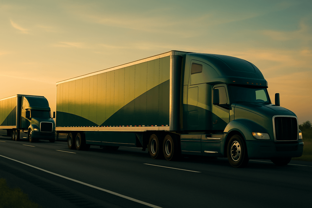 Professional moving trucks on a highway — compare top moving companies nationwide