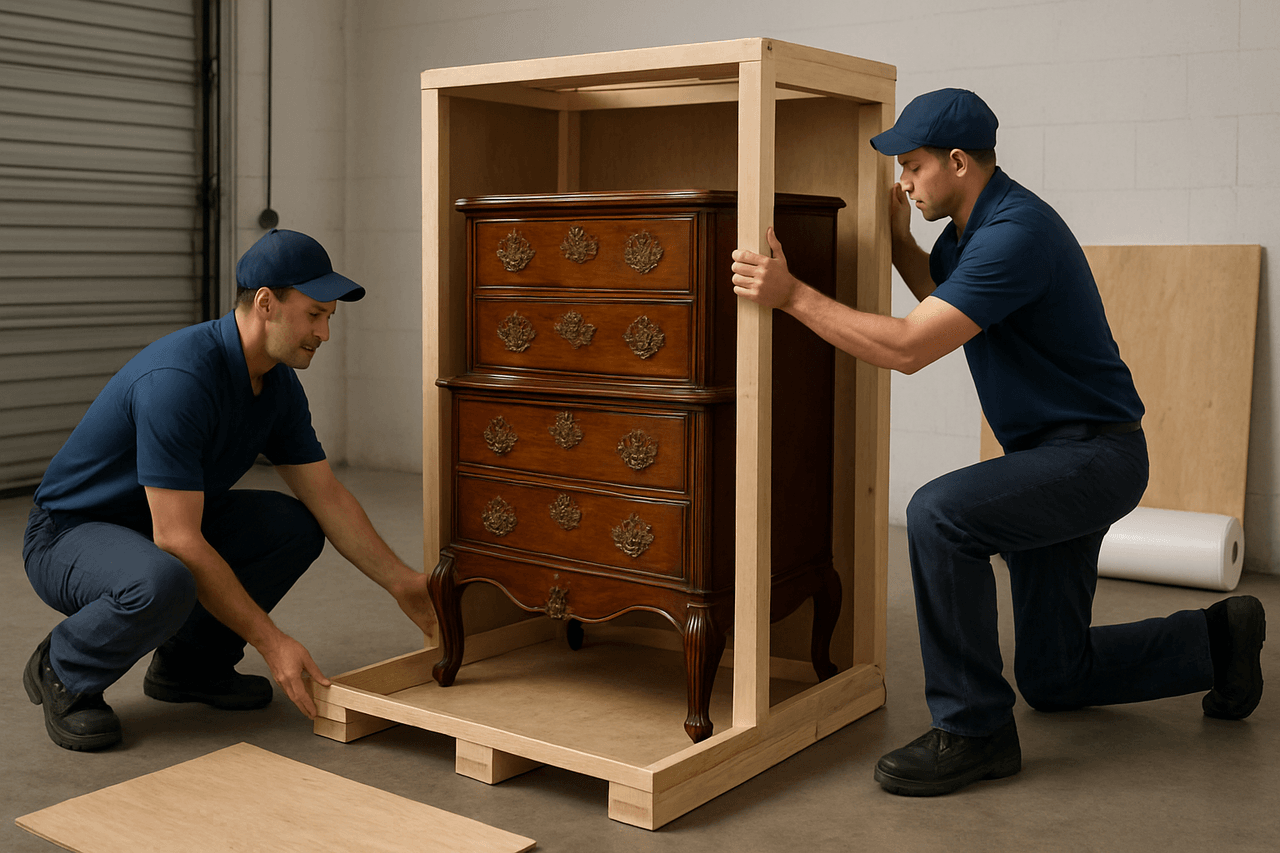 Antique furniture crating and specialty move