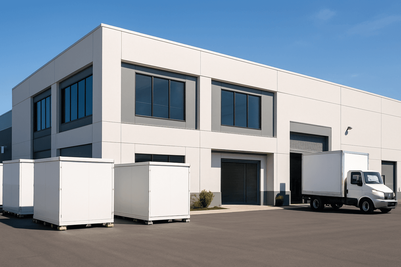 Moving storage facility with secure units