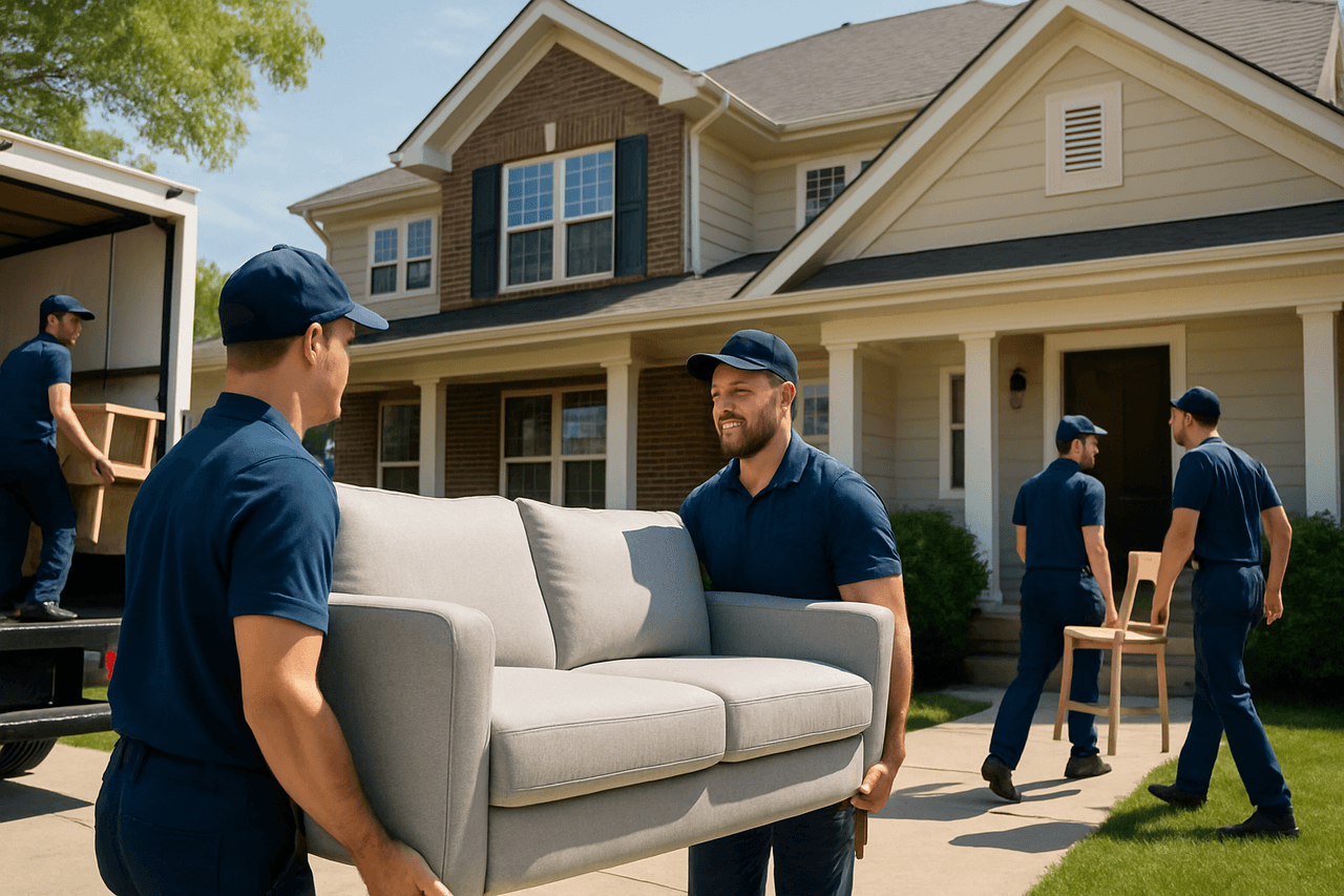 Residential home move with professional movers