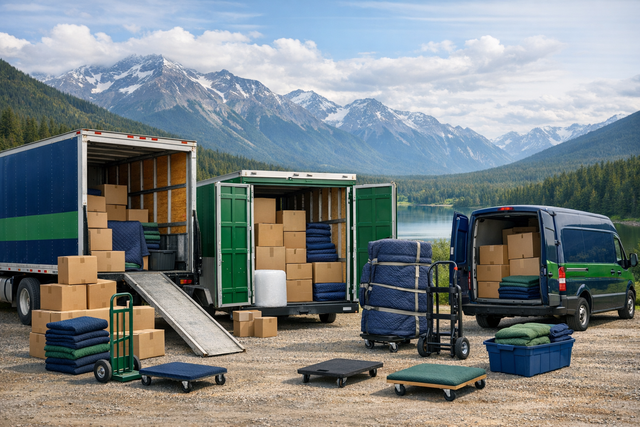 Moving containers in a driveway