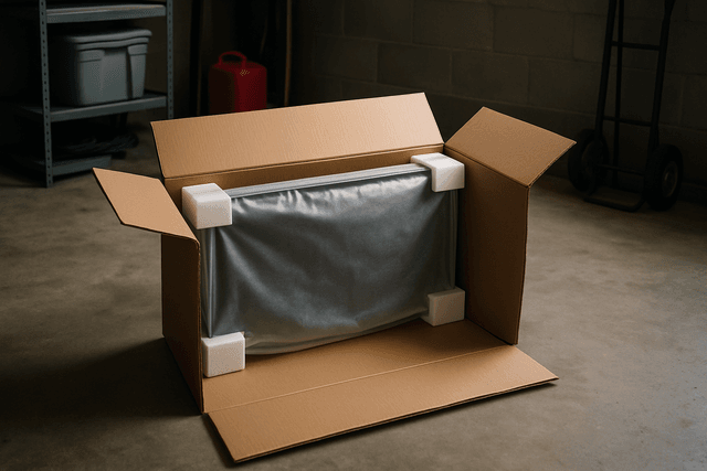 Electronics packed with anti-static wrap and foam