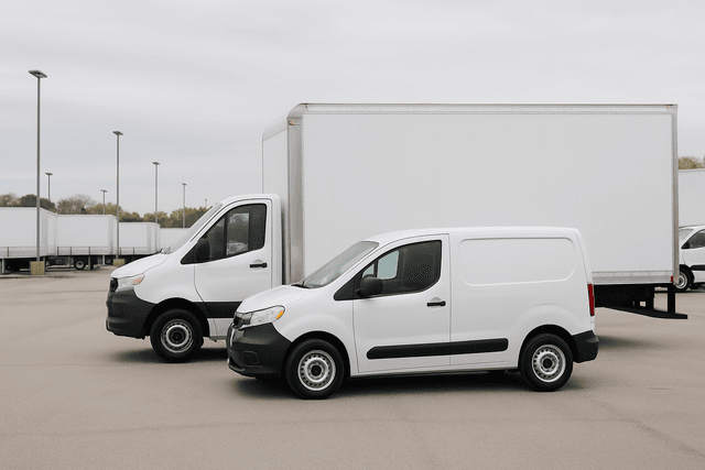 Comparison of cargo van and larger box truck for moving