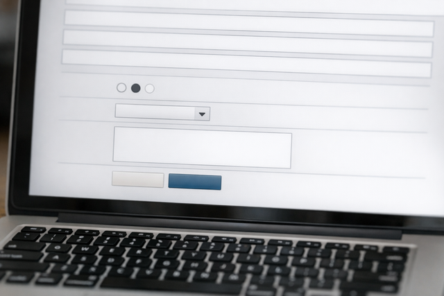 Close-up of a computer screen displaying the AR-11 online form.